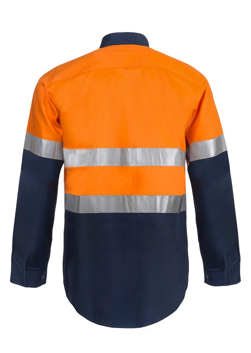 Workcraft Mens Two Tone Long Sleeve Shirt with Tape - WS4000