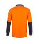 Workcraft Hivis Long Sleeve Two Tone Polo 190gsm - WSP402