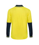 Workcraft Hivis Long Sleeve Two Tone Polo 190gsm - WSP402