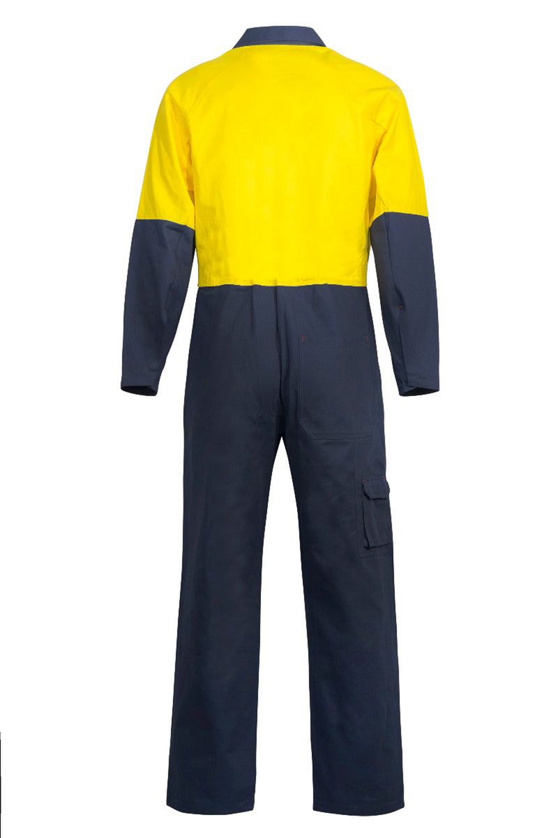 Workcraft Hivis Two Tone Cotton Drill Coveralls 310gsm - WC3051