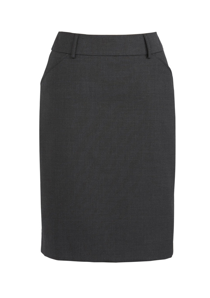 Biz Corporate Ladies Comfort Wool Stretch Multi-Pleat Skirt - 24015