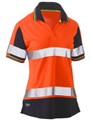 Bisley Ladies Taped Two Tone Hivis Short Sleeve Polo - BKL1225T