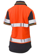 Bisley Ladies Taped Two Tone Hivis Short Sleeve Polo - BKL1225T