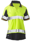 Bisley Ladies Taped Two Tone Hivis Short Sleeve Polo - BKL1225T