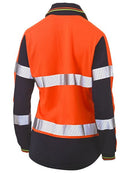 Bisley Ladies Taped Two Tone Hivis Long Sleeve Polo - BKL6225T