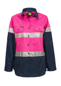 Workcraft Ladies Hivis Lightweight Two Tone Long Sleeve with CSR Tape - WSL503