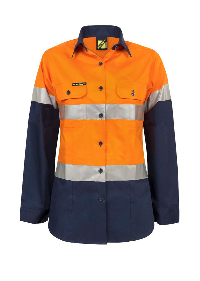Workcraft Ladies Hivis Lightweight Two Tone Long Sleeve with CSR Tape - WSL501