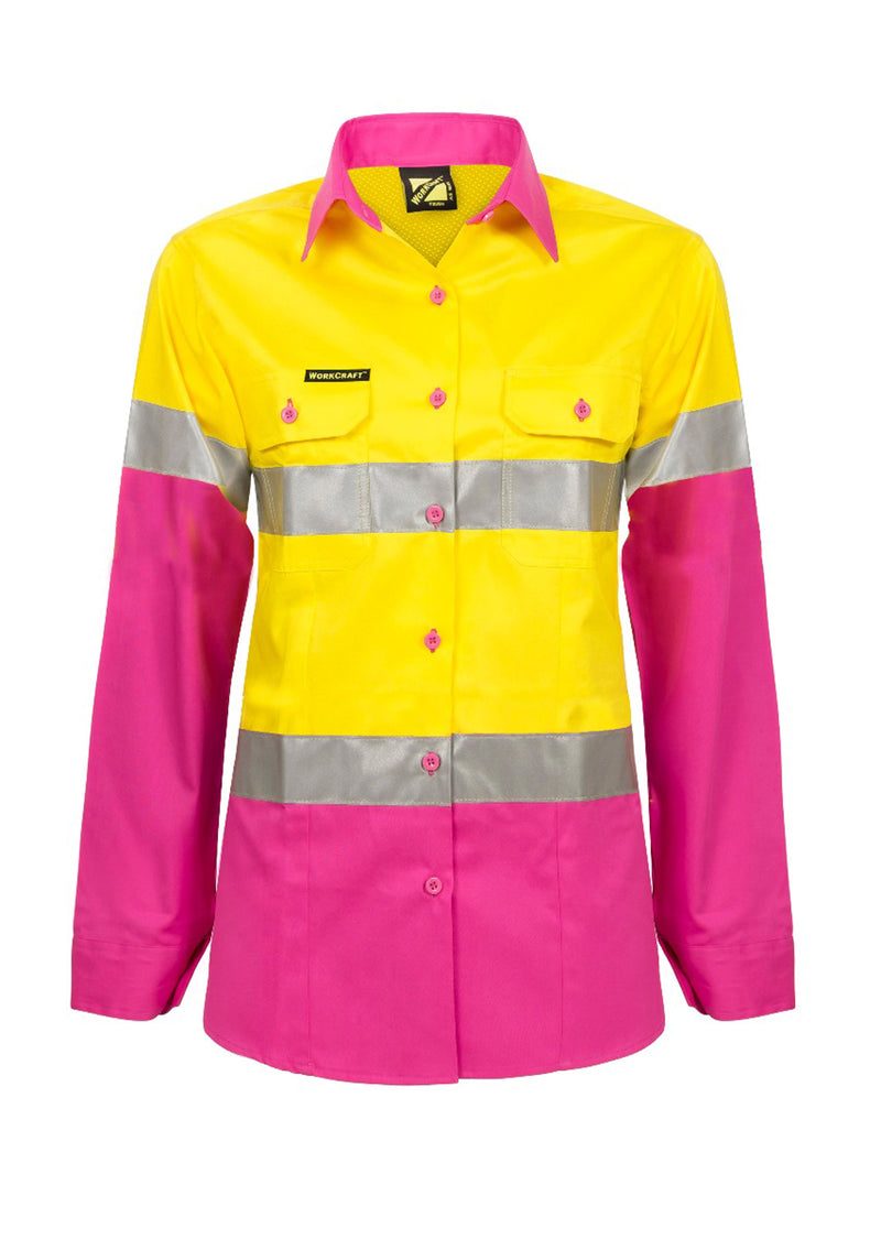 Workcraft Ladies Hivis Lightweight Two Tone Long Sleeve with CSR Tape - WSL501