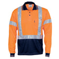 DNC HiVis D/N Cool Breathe Polo Shirt with "X" Back CSR R/Tape - Long Sleeve - 3714