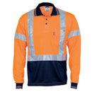 DNC HiVis D/N Cool Breathe Polo Shirt with "X" Back CSR R/Tape - Long Sleeve - 3714