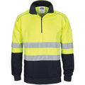 DNC HiVis 1/2 Zip Fleecy with Hoop Pattern CSR Reflective Tape - 3729