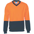 DNC HiVis Two Tone Fleecy Sweat Shirt (Sloppy Joe) V-Neck - 3822