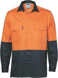 DNC Hivis Lightweight Cotton Cool Breeze Long Sleeve Shirt - 3938