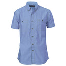 DNC Cotton Chambray Shirt , Twin Pocket - Short Sleeve - 4101