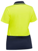 Bisley Ladies Hivis V-Neck Short Sleeve Polo -BKL1234