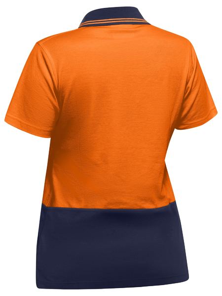Bisley Ladies Hivis V-Neck Short Sleeve Polo -BKL1234