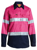 Bisley Womens Hi Vis Cool Lightweight Drill Shirt - BL6896