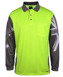 JBs Wear Hivis Southern Cross Polo - Long Sleeve - 6HSCL