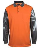JBs Wear Hivis Southern Cross Polo - Long Sleeve - 6HSCL