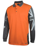 JBs Wear Hivis Southern Cross Polo - Long Sleeve - 6HSCL