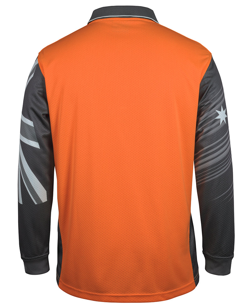 JBs Wear Hivis Southern Cross Polo - Long Sleeve - 6HSCL