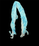 Scarf Long Blue/White Rose