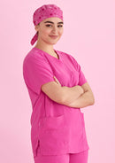 Biz Care Unisex Pink Printed Scrub Cap - CSC246U