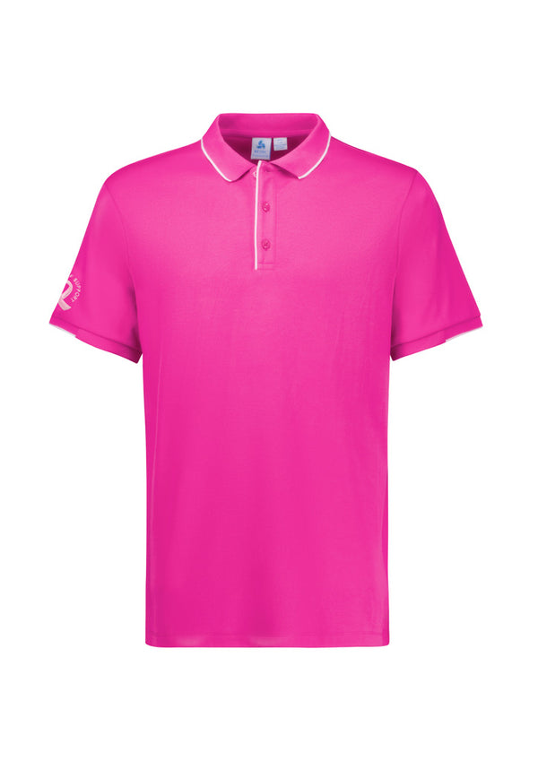 Biz Care Mens Pink Short Sleeve Polo - CST313MS