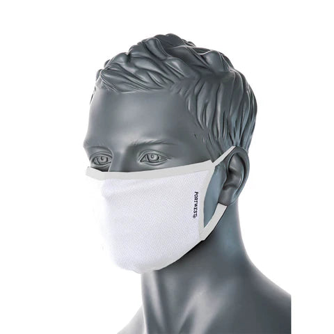 Portwest - CV33 - 3-Ply Anti-Microbial Fabric Face Mask