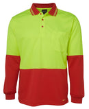 JBs Wear Hi Vis Traditional Long Sleeve Polo - 6HVPL