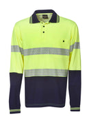 Blue Whale Segment Taped Cotton Back Polo - P76