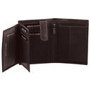 Pierre Cardin Mens Rustic Leather Tri Fold Mens Wallet Brown - PC2817