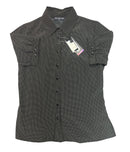 City Collection Black Spotted Short Sleeve Shirt - 2169 **Clearance**