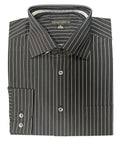 The Standard Mens Black Pin Stripe Long Sleeve Shirt - STA-H299B **Clearance**