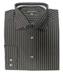 The Standard Mens Black Pin Stripe Long Sleeve Shirt - STA-H299B **Clearance**
