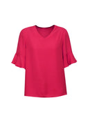 Biz Corp  Ladies Aria Fluted Sleeve Blouse - RB966LS