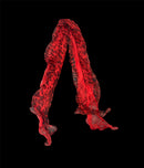 Scarf Long Red Cheetah