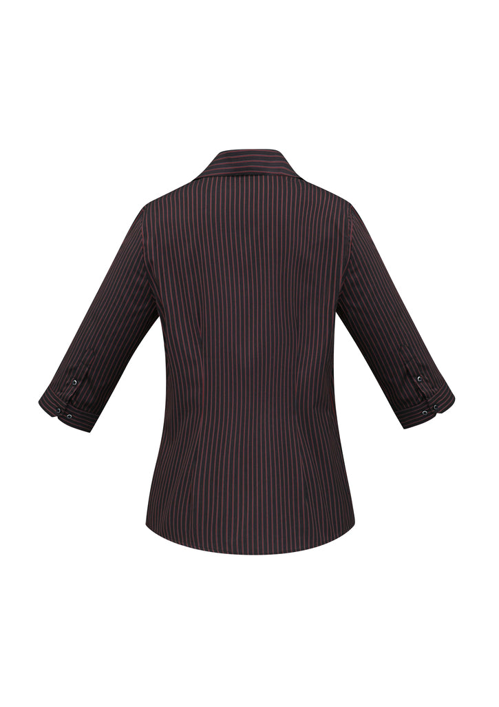 Biz Collection Ladies Reno Stripe 3/4 Sleeve Shirt - S415LT **Clearance**