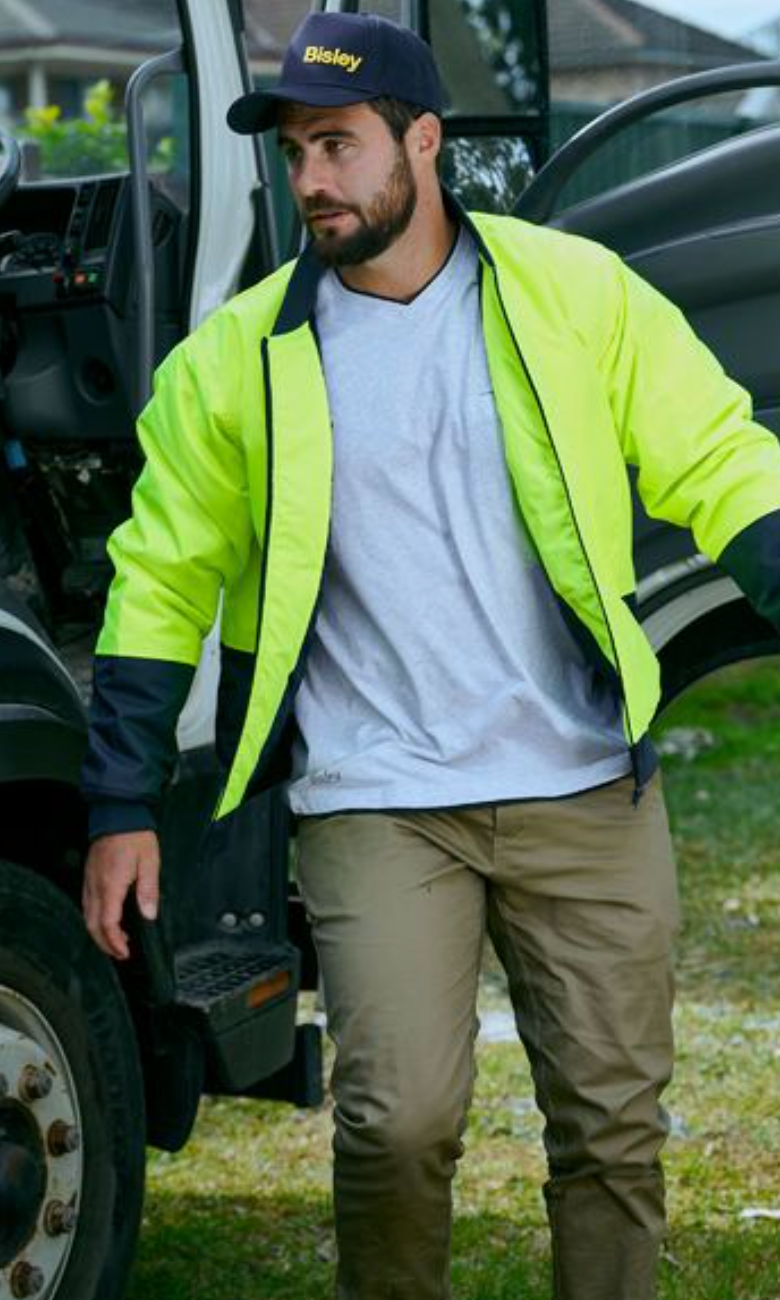 Bisley Two Tone Hivis Bomber Jacket - BJ6730