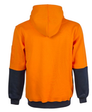 Workcraft Hi Vis Two Tone Hoodie- Brushed Back Fleece - WT8002 **Clearance**