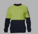 Hard Yakka Hivis Brushed Fleece Crew Neck Jumper - Y11334 **Clearance**