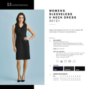 Biz Corporate Ladies Sleeveless V Neck Dress - 30121