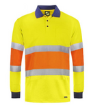 Workcraft Licromesh Polo with CSR Reflective Tape Long Sleeve- WSP405