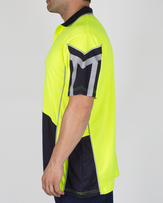 Visitec Hivis Geo Microfibre Short Sleeve Polo - V1011 **Clearance**