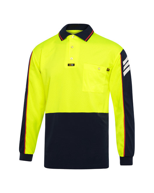 Visitec Hivis Arrow Airflow Long Sleeve Polo - V2031 **Clearance**