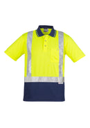 Syzmik Mens Hi Vis Spliced Short Sleeve Polo - Shoulder Taped - ZH233