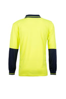 Workcraft Hivis Long Sleeve Two Tone Polo 157gsm - WSP206
