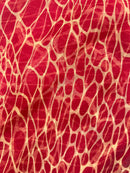 Scarf Red Gold Silk