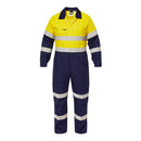 Workcraft Hivis 2Tone Cotton Drill Coveralls with Tape 310gsm - WC3063