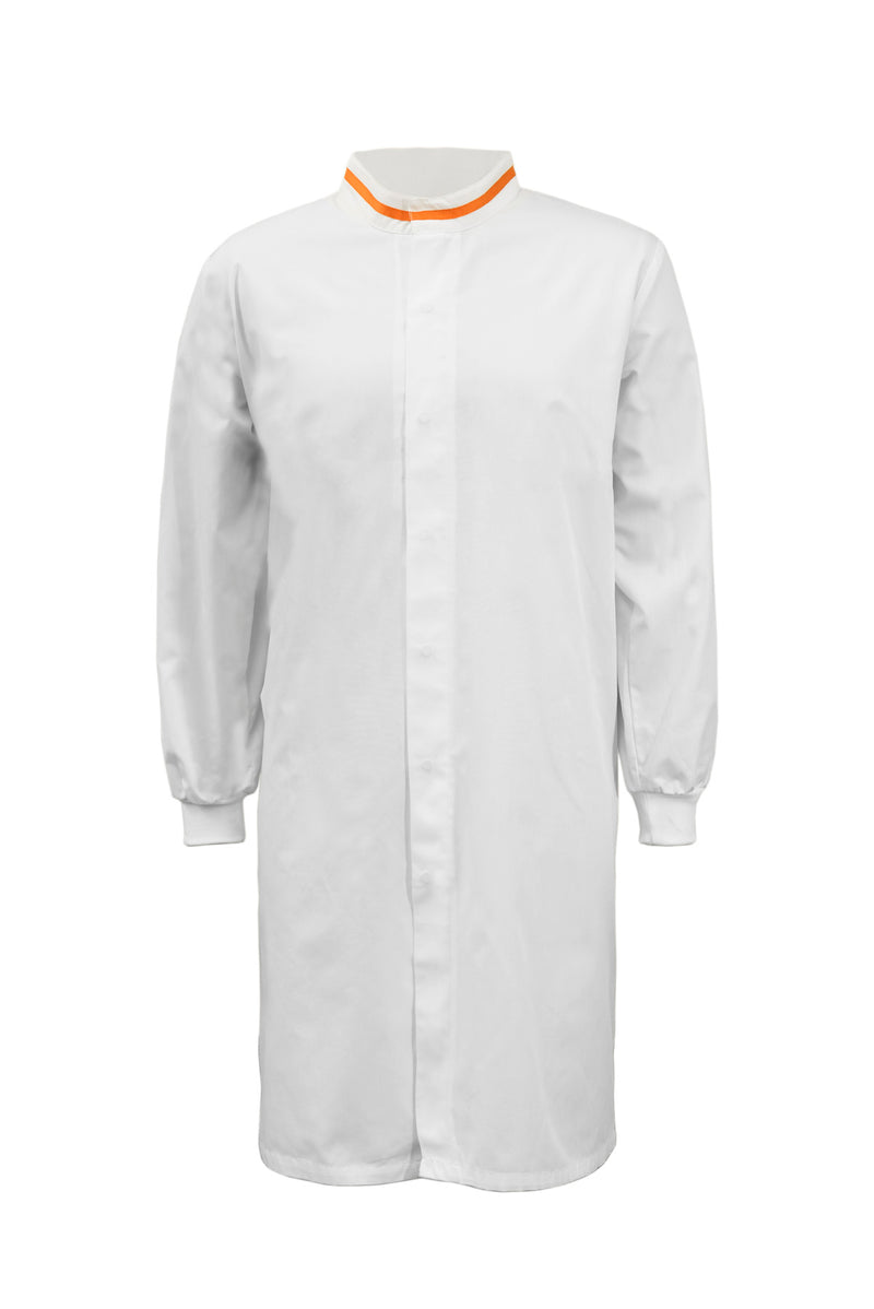 Workcraft Long Dustcoat with Mandarin Collar with Contrast on Collar - WJ3199
